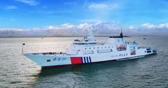 首艘万吨级海事巡逻船“海巡09”轮在广州南沙列编